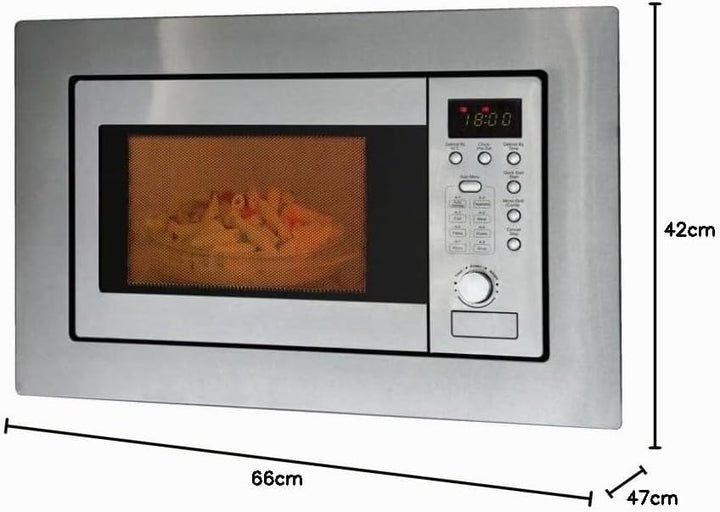 Bomann MWG 2215 EB Mikrowelle Edelstahl 800W Einbaufähig, Grillfunktion