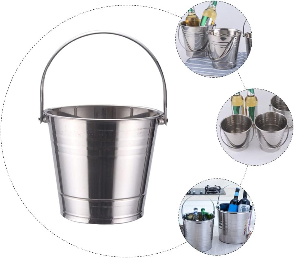 YARNOW Eimer 3L Edelstahl Bier Eimer Halten Eingefroren Länger Behälter mit Griff für Wein Bier KTV