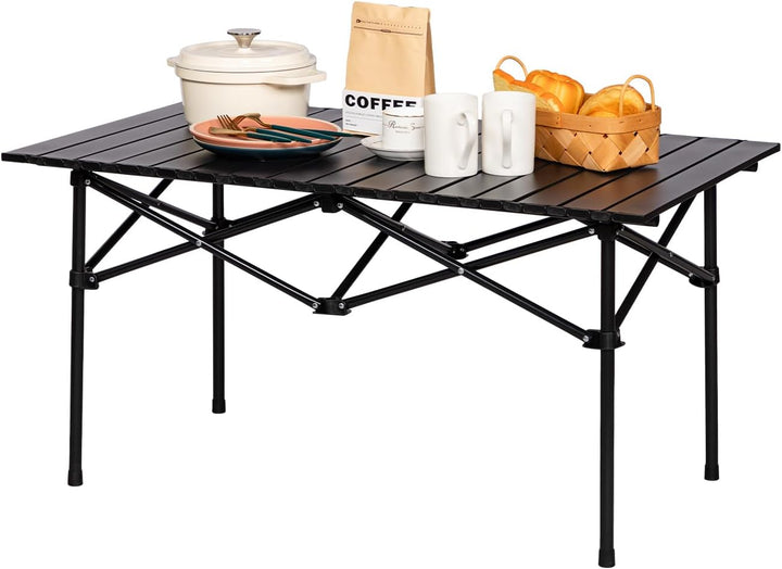 Campingtisch klappbar, Gartentisch aus Eisen, Balkontisch Klapptisch Beistelltisch für Garten Terras
