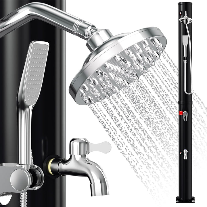 Solardusche 20L Solar Gartendusche warmes Wasser Bis Zu 60°C Ohne Stromanschluss Pooldusche Camping
