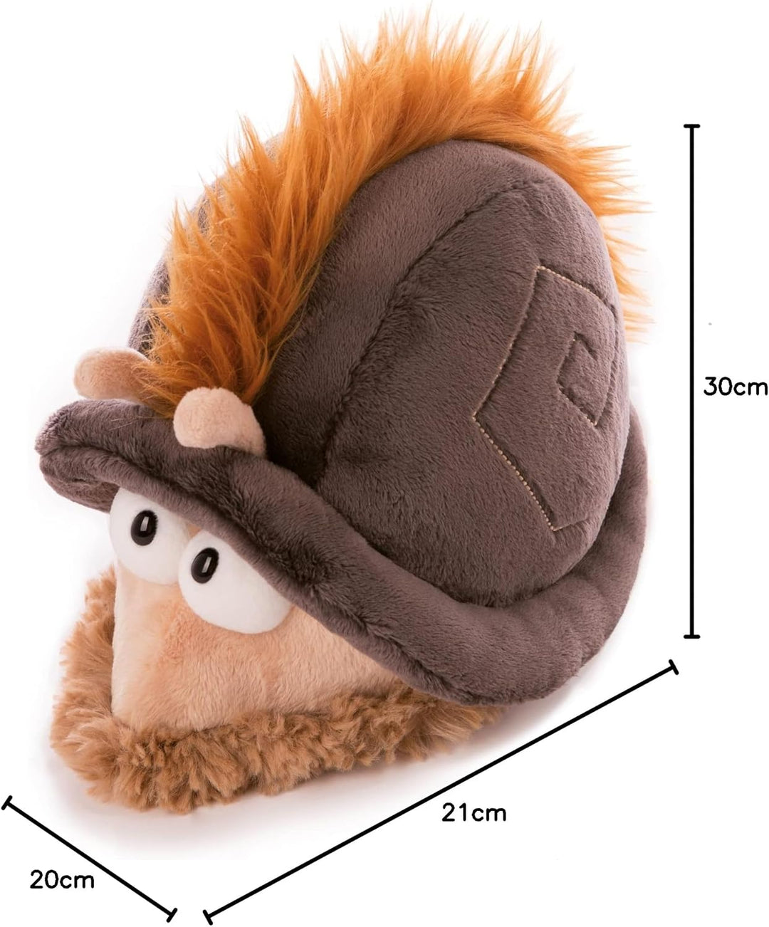 NICI Kuscheltier Urzeit-Schnecke Ignatz 30 cm – Plüschtier für Mädchen, Jungen & Babys – Flauschiges