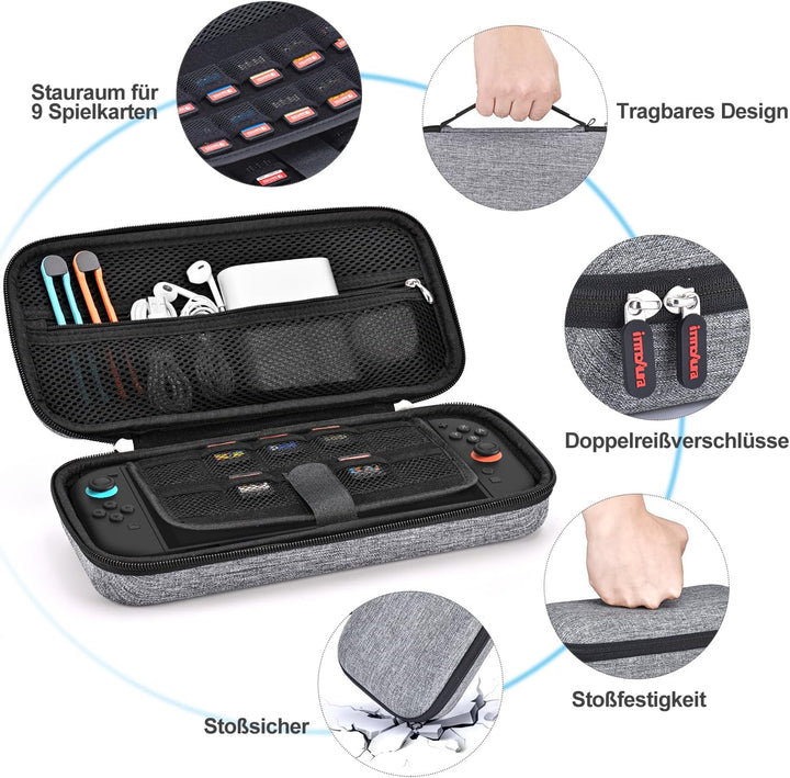 innoAura Switch 2 Tasche 14-in-1 Bundle für NS Switch 2 (2025), Switch 2 Case mit Tragetasche, Schut