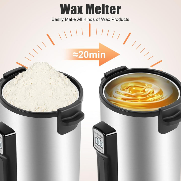 10L Wax Melter Edelstahl Wachswärmer mit LED Anzeige, EU Stecker, 1100W | Grosse Kapazität, schnelle