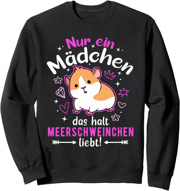 Nur ein Mädchen das Meerschweinchen liebt Meerschwein Kinder Sweatshirt