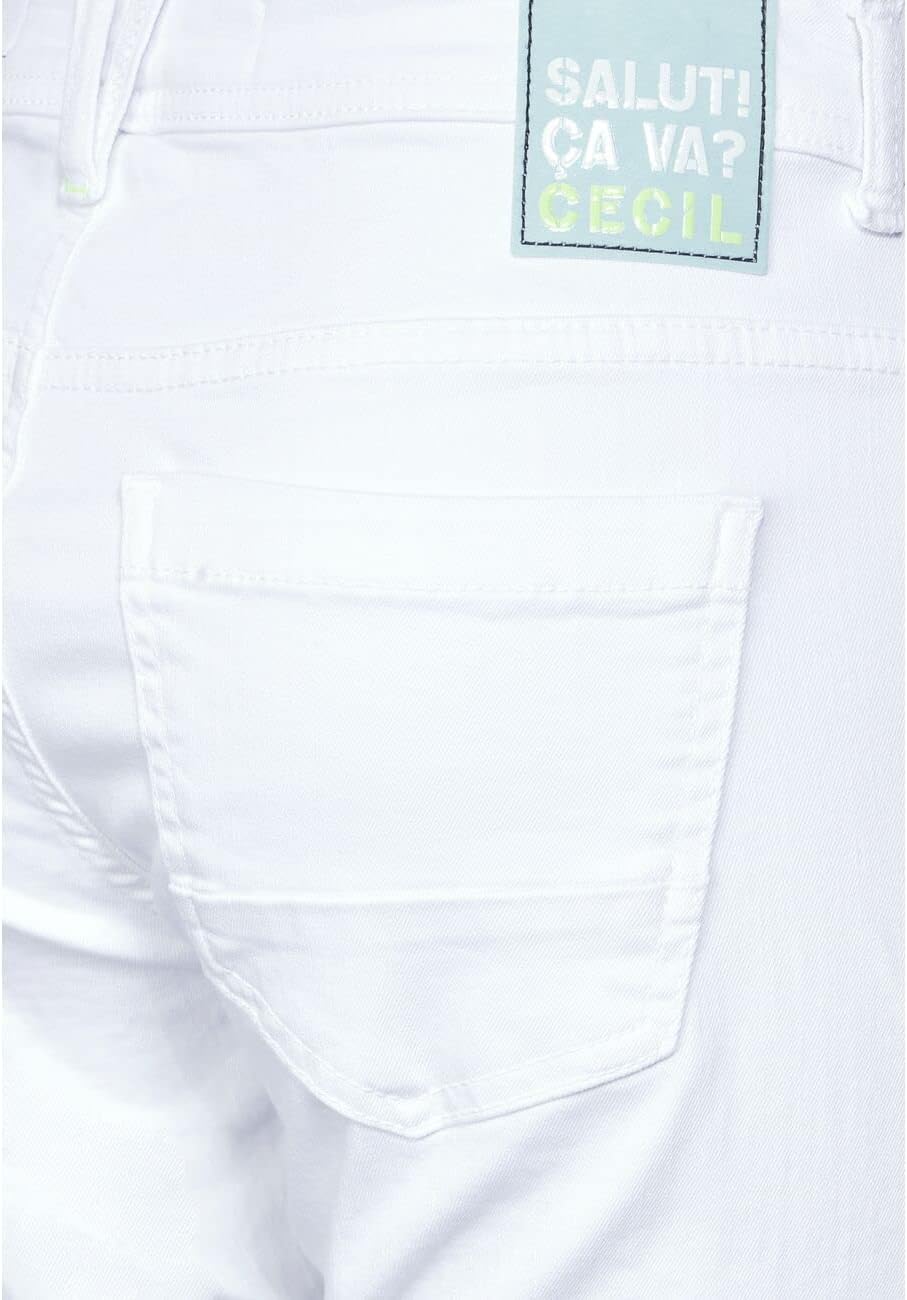 Cecil Damen Jeanshose Tapered 30W / 30L Weiss, 30W / 30L Weiss