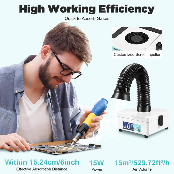 Lötrauchabsaugung Mit 3 Stufen Filter, Desktop Lötrauchabsauger Entferner, Elektrisch Lötrauch Absau