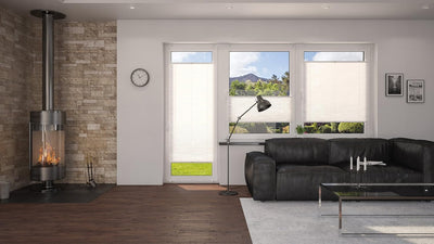 DécoProfi Plissee ohne Bohren Weiss 80cm x 220cm (max. Gesamthöhe Fensterflügel) I Verspannte Plisse