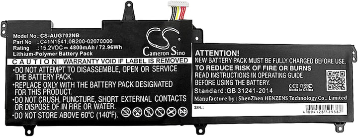 CS-AUG702NB Laptop Akkus 4800mAh Kompatibel mit [Asus] G702VM, G702VM-GC045T, G702VM-GC071T, G702VM-