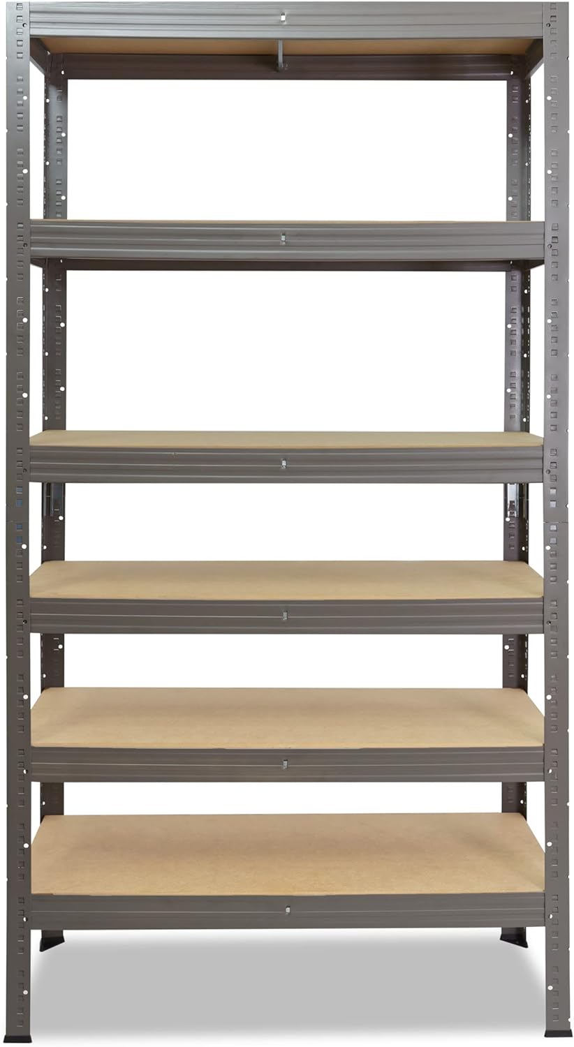 shelfplaza® 200x50x40cm Profi Schwerlastregal grau/Metallregal mit 6 Böden à 166kg Tragkraft/Kellerr