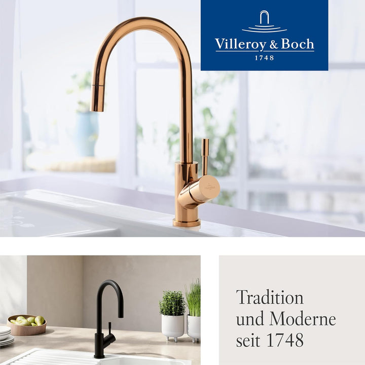 Villeroy &amp; Boch Umbrella Flex | Hochdruck | Einhand-Küchenarmatur mit herausziehbarer Handbrause | B