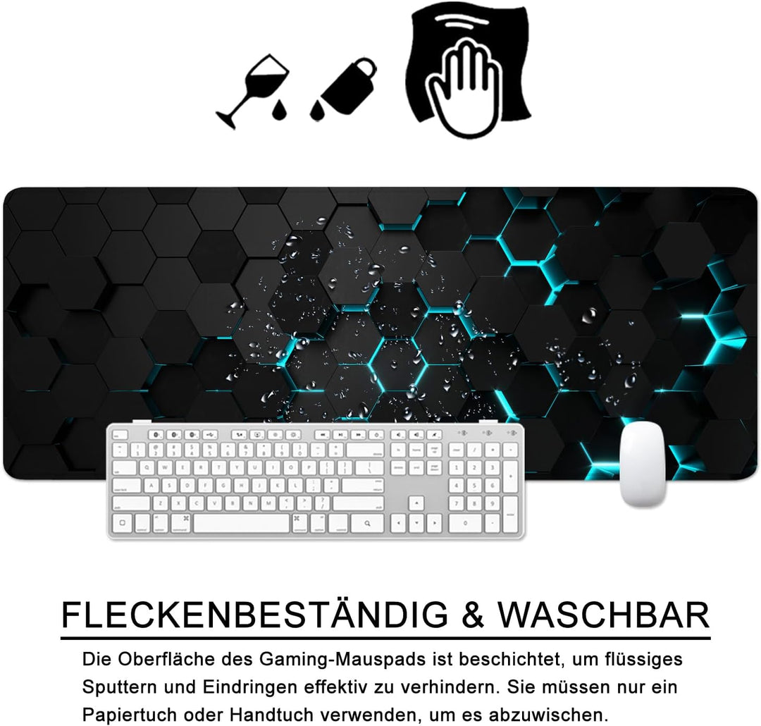 Mauspad Schwarz xl Gaming Mousepad Science Fiction Thema Desk Pad Gross Desk Mat Bürozubehör Schreib