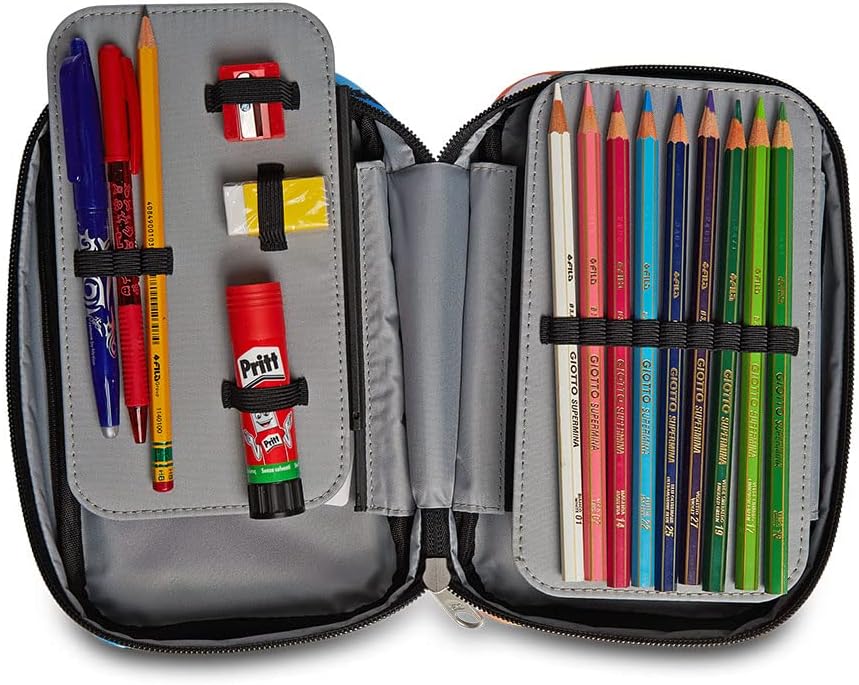 Seven Speed Case Federmäppchen, Mäppchen, Mehrfarbig, Federtasche für Schreibwaren, Etui mit Stiften