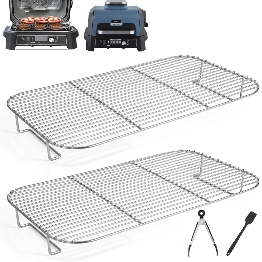2 Stück Grillrost Edelstahl für Ninja Woodfire OG850EU OG901EU Ninja Woodfire XL Rost kompatibel mit