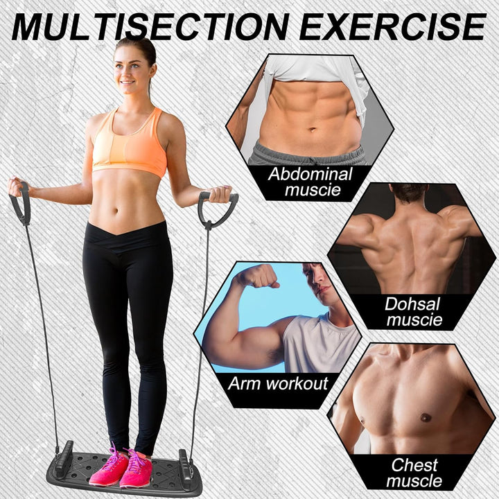 Liegestütze Brett, Zusammenklappbar Und Multifunktional Liegestütze, Push Up Board Mit Spannseil, Li