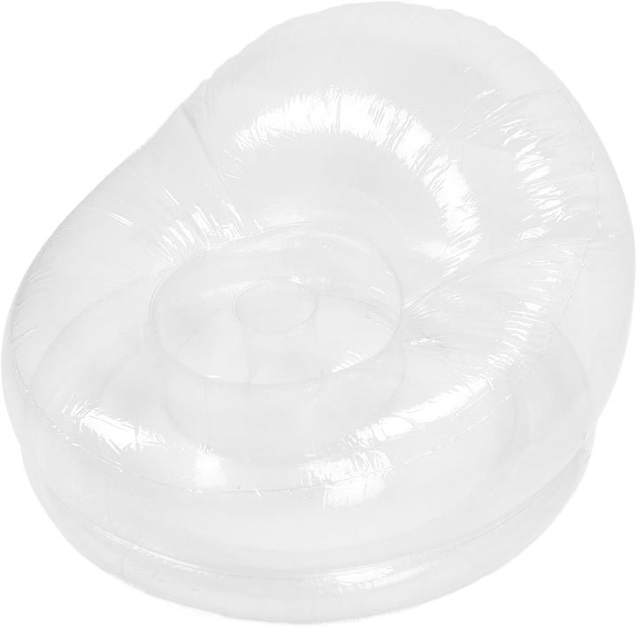 Sxhlseller Transparenter Aufblasbarer Sessel, Klarer Luftsofa Sitzsack für Innen &amp; Aussen, Ergonomis