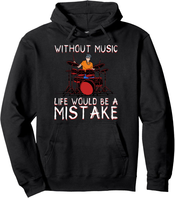 Ohne Musik wäre das Leben ein Irrtum Manga Anime Drums Beat Pullover Hoodie