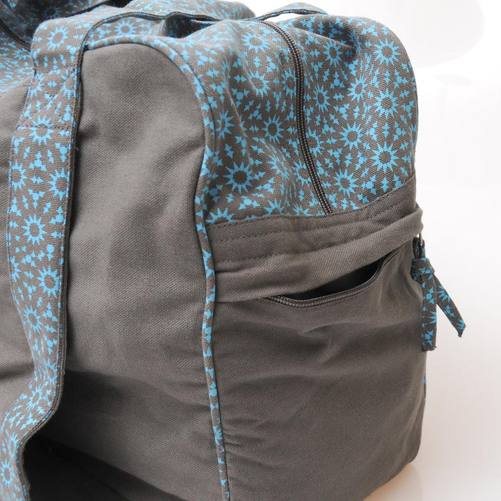 Yogishop Yogatasche Twin Bag - take me Two - Taupe/Turquoise 44 x 18 x 30 cm