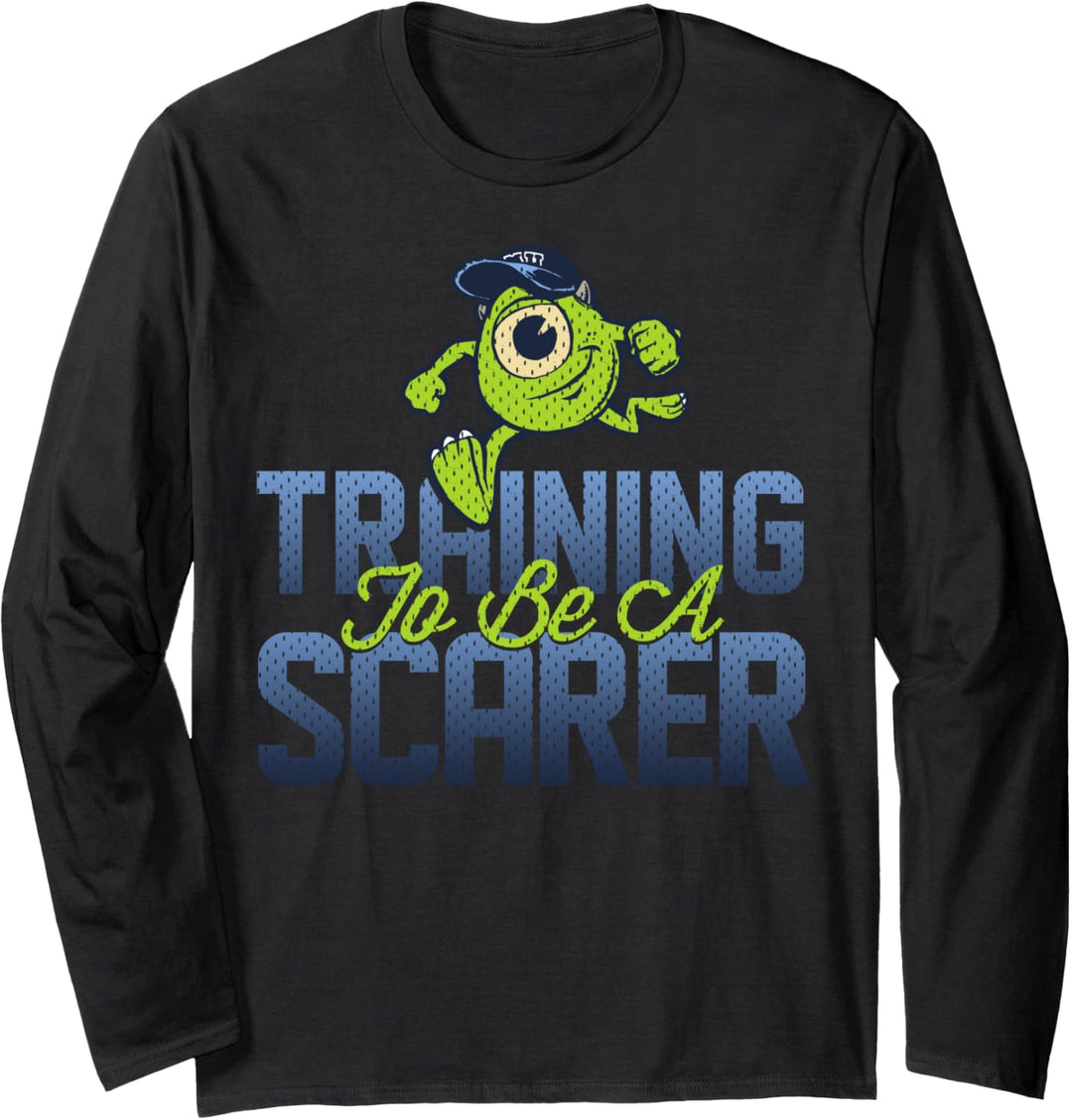 Disney Pixar Monsters University Mike Training Text Langarmshirt