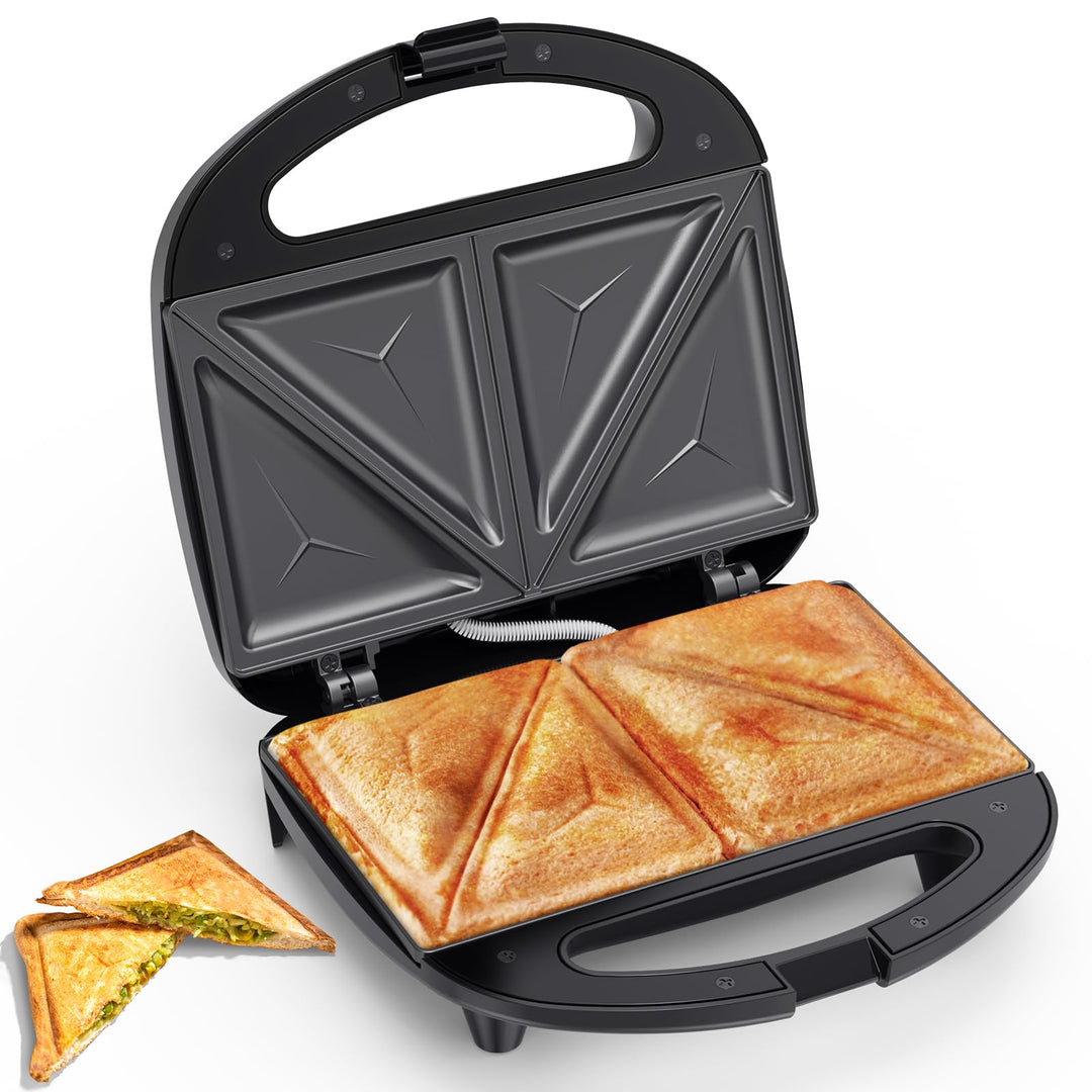 Snailar Sandwichtoaster, Sandwichmaker mit Dreieckplatten, 2 Scheiben toast maschine, Antihaft, Kühl