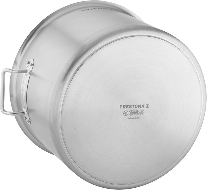TECHNICA PRESTONA Topf Induktion 24 l – Kochtopf aus Edelstahl ⌀360 mm mit Deckel – Dreischichtboden