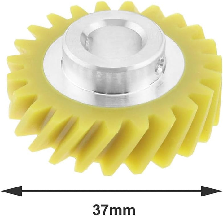 W10112253 Mixer-Schneckengetriebe-Ersatz (gelb) mit 2 Kohlebürsten, passend für 5KSM150 5KSM45 5KSM9