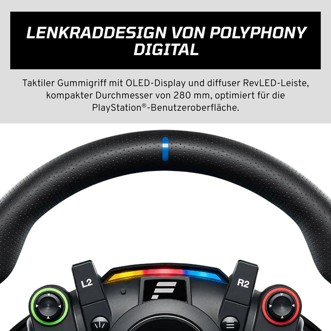 FANATEC Offiziell Lizenziertes Gran Turismo DD Pro PlayStation Sim Racing Lenkrad, Basis und Pedale