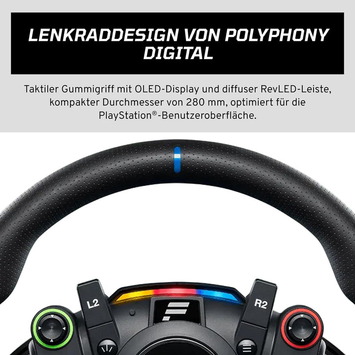 FANATEC Offiziell Lizenziertes Gran Turismo DD Pro PlayStation Sim Racing Lenkrad, Basis und Pedale