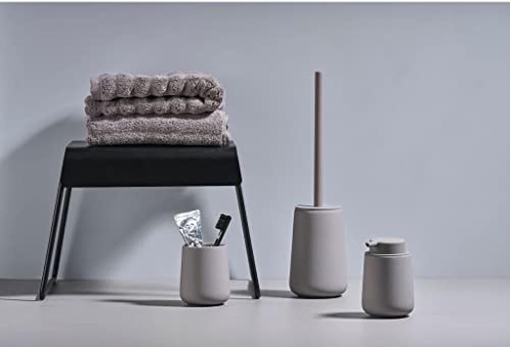 Zone Denmark Nova One Toilettenbürste, Klobürste aus Keramik, WC Bürste mit Bürstenhalter, Soft-Touc