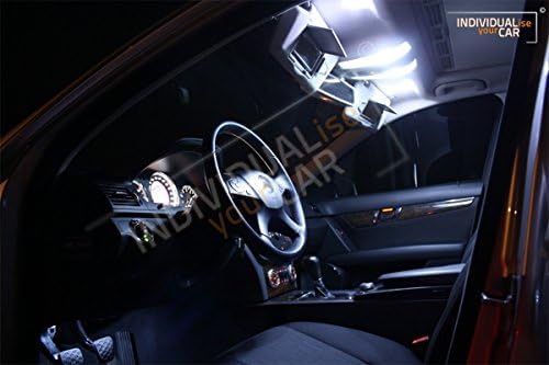 INDIVIDUALise your CAR Innenraumbeleuchtung SET für C Klasse Limousine W204 (Cool-White) Kaltweiss,