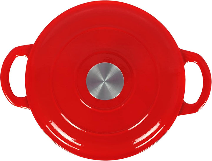 Echtwerk Schmortopf aus Gusseisen mit Emaille-Beschichtung, Brotbacktopf, Für Backöfen, Grill und In