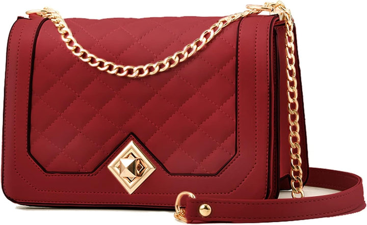 Travistar Damen Umhängetasche Kleine - Kette Schulterriemen Crossbody Bag - Lingge Tasche Schulterta