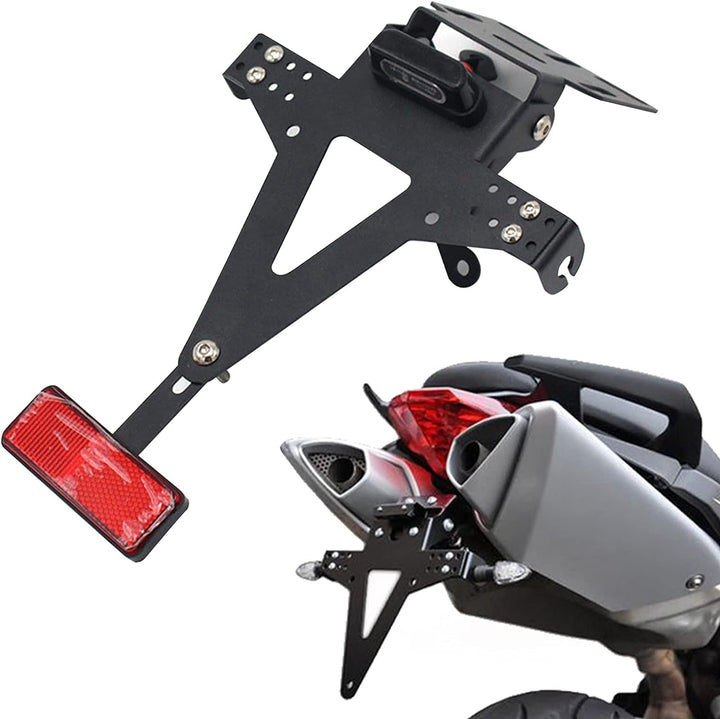 LED-Licht Motorrad Kennzeichenhalter Nummernschildhalter Für Universal Für YZF R1 R3 R6 R15 R25 Fz6