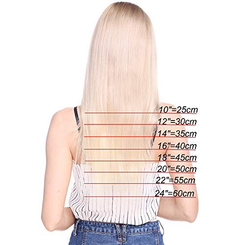 Silk-co Echthaar Clip In Extensions 8 Tressen 18 Clips 55g, Natural Schwarz Hair Extensions, Remy Ec