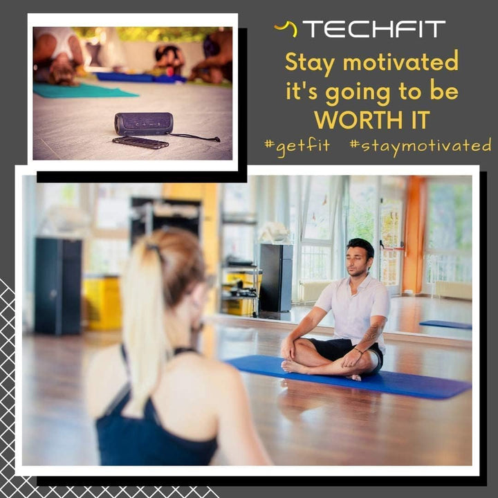 TechFit Yogamatte Rutschfest für das Fitnessstudio zu Hause - Pilates Matte für das Heimtraining, Yo