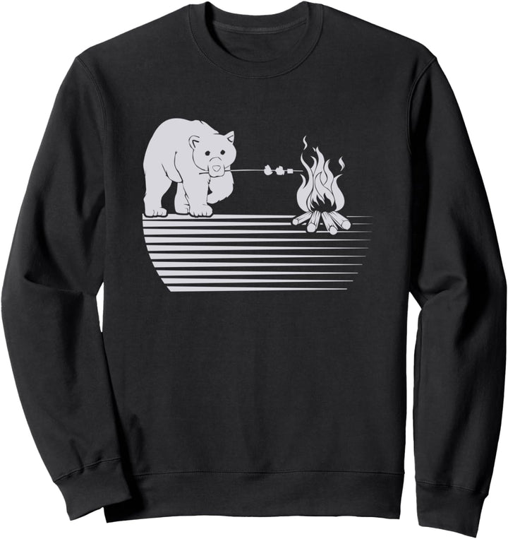 Niedlicher Grizzly Grill Camping Wildtiere Sweatshirt