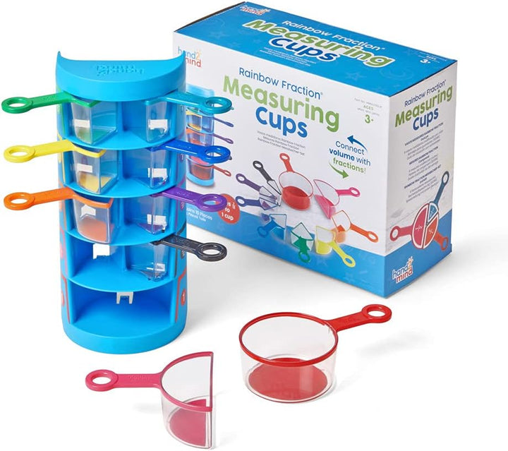 Learning Resources Rainbow Fraction Messbecher Satz von 9 Fraktionen Manipulative, Kinder Messbecher
