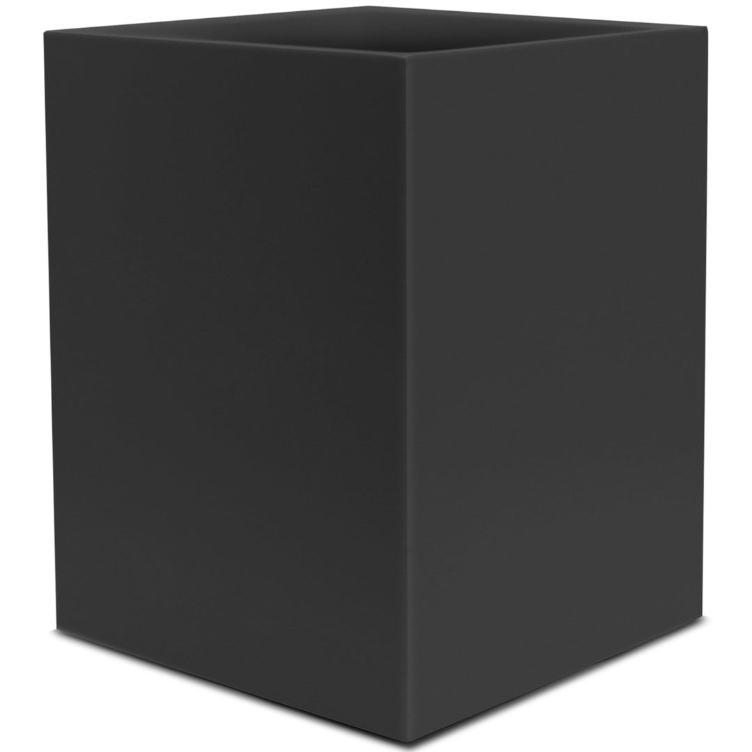YEW DESIGN Kleiner Eckiger Mülleimer in Schwarz Matt, 7,5 L / 2 Gallonen – Papierkorb für Zuhause, B
