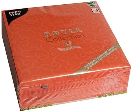 250 Servietten "ROYAL Collection" 1/4-Falz 40 cm x 40 cm nektarine "Casali" 84878 Papstar Premium st