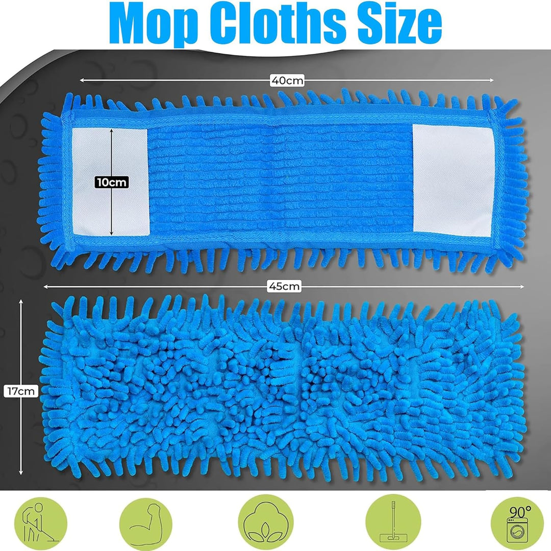 Mop Pads,5 Stück Mop Microfaser Reinigung Pads,Waschbarer Saugfähiges Wischmopp Bezug,Ersatz Mop Pad