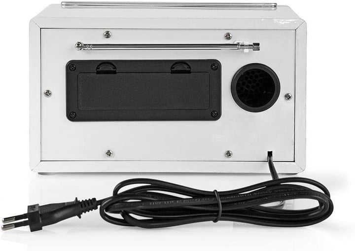 Nedis - UKW-Radio - 9 W - Analoges Tuning - Retro-Design - AUX-Eingang - Abstimmreglers - Antenne -
