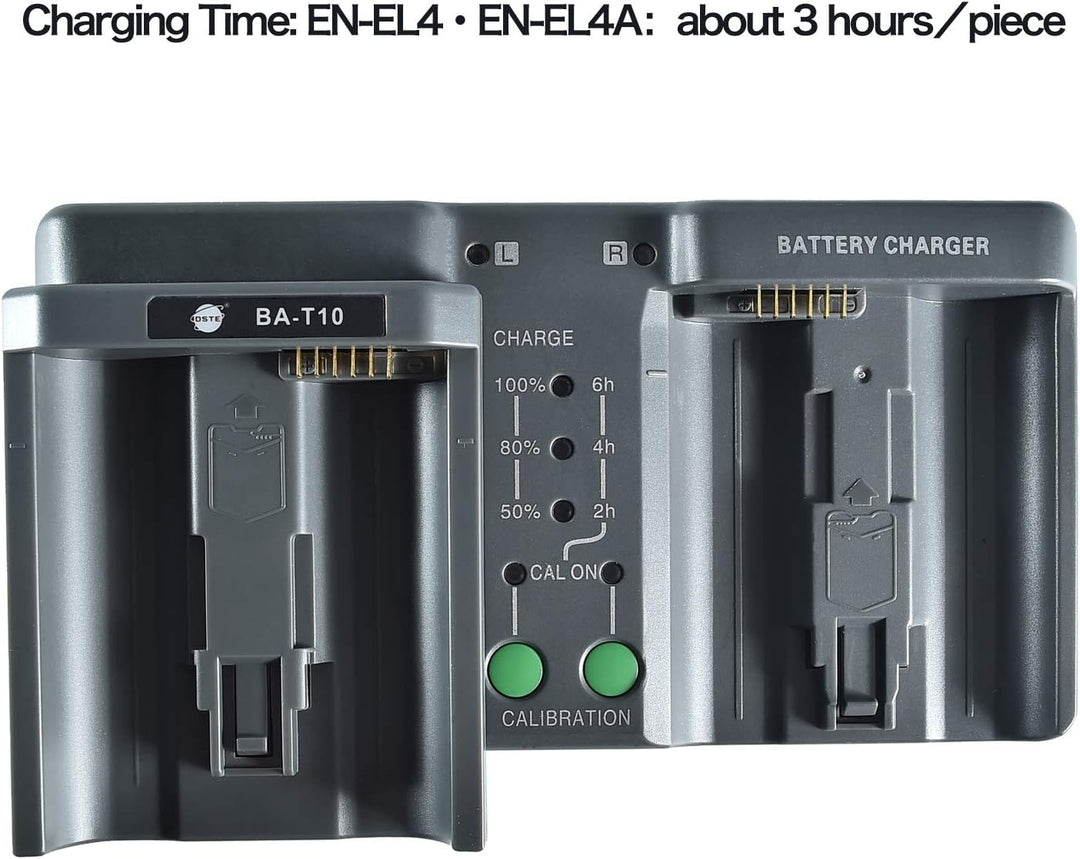 DSTE® DMH26A 3-in-one Power Batterie Ladegerät (EU-Stecker) Kompatibel für Nikon EN-EL18 EN-EL4 EN-E