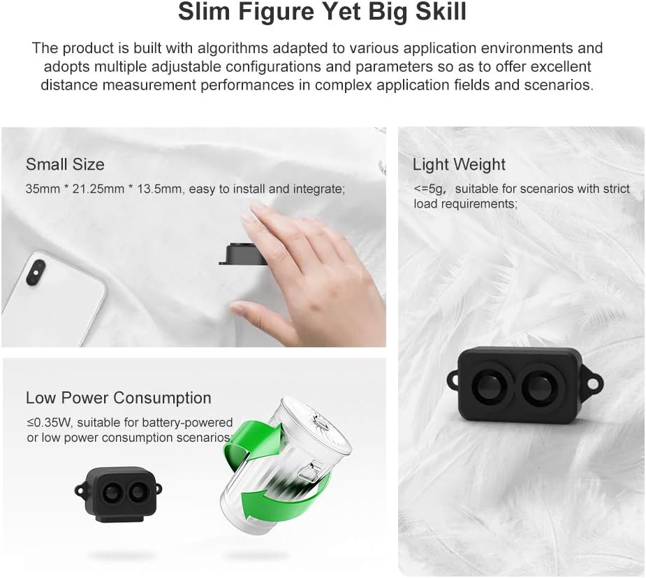 SmartFly Info TF-Luna Lidar-Sensor 0,1–8 m Kurzstreckenentfernung, Einpunkt-Rangefinder-Modul, UART/