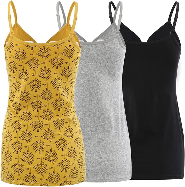 COLOMI Still-Tanktops für Mutterschaft Unterhemden für Schwangere BH zum Stillen Basic Camisole, S B