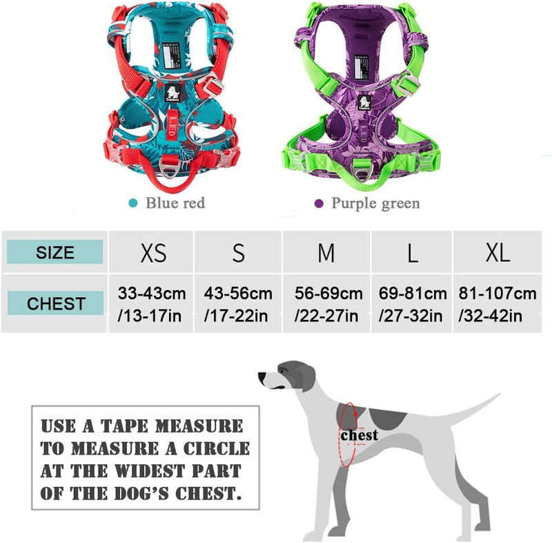 TVMALL Hundegeschirr Reflektierendes verstellbares verstellbares Frontclip Brustgeschirre Outdoor An