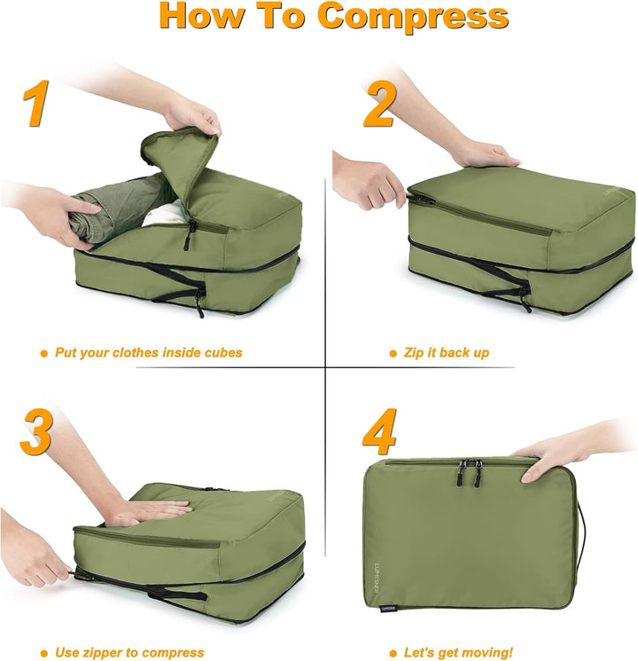 Koffer Organizer Set 8-teilig, Packtaschen für Koffer, Packing Cubes Set für Reise,Packtaschen mit K