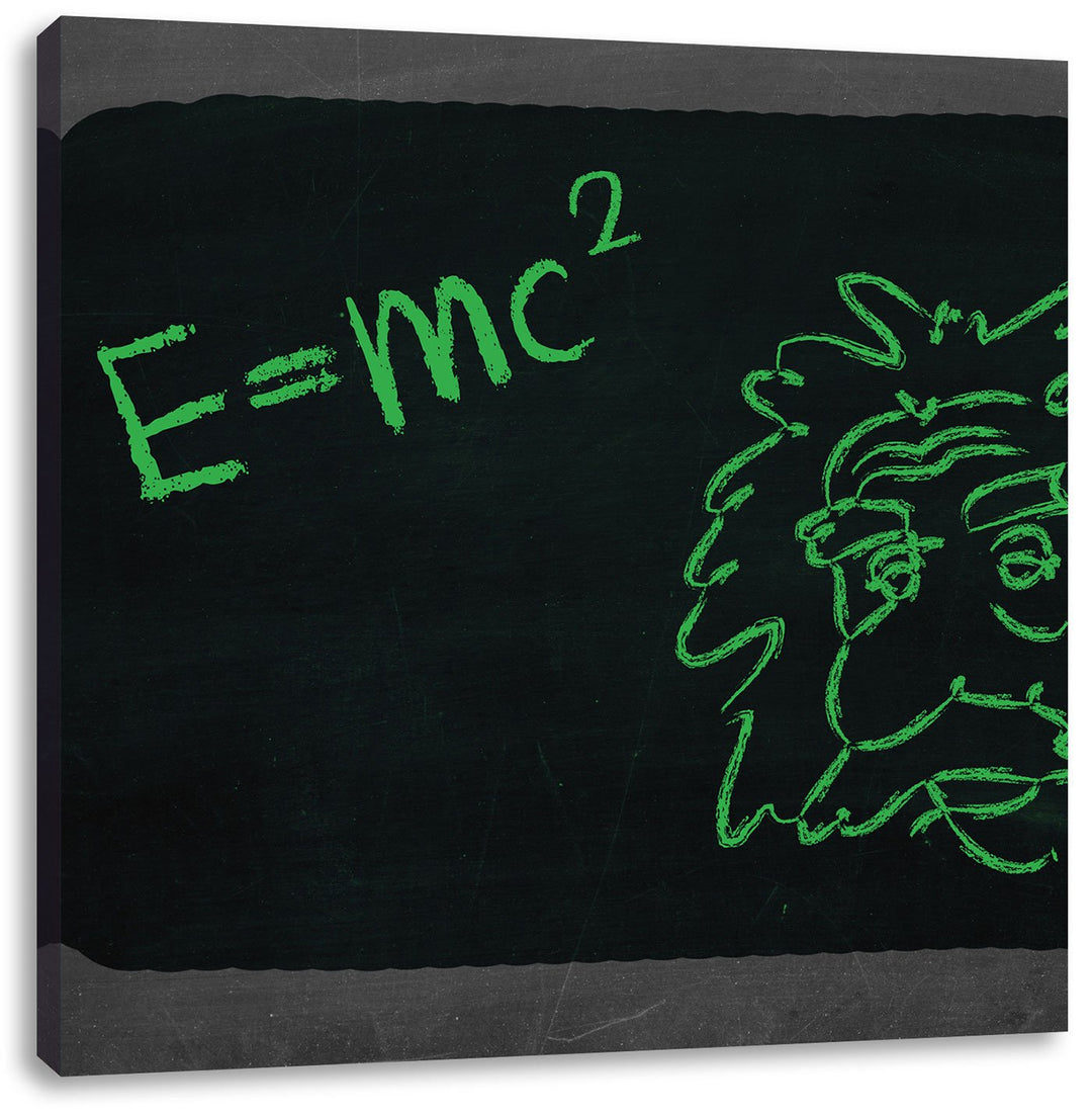Pixxprint Albert Einstein als Leinwandbild/Grösse: 70x70 cm/Wandbild/Kunstdruck/fertig bespannt, 70x