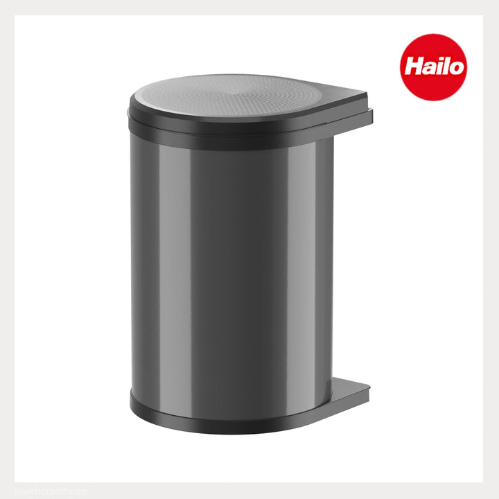 Hailo Abfallsammler 3520071 | Swing Mono 20 Liter | Einbau-Mülleimer mit Schwenkfunktion | Dunkelgra
