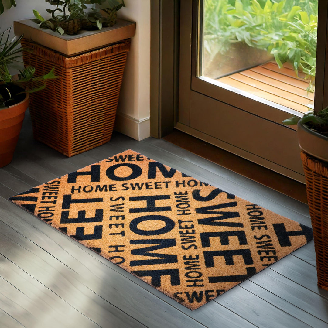 BRUBAKER Fussmatte für Aussen und Innen - Home Sweet Home - 45 x 75 cm Schmutzfangmatte aus 100% Kok