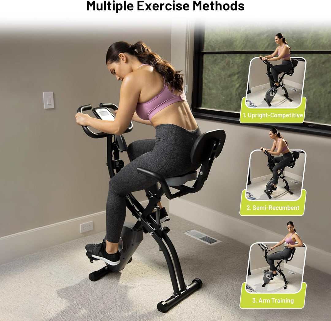 ATIVAFIT X-Bike Sport Fitnessfahrrad für Heimtrainer Fitnessbike für Ober-Und Unterkörper x-Bike mit