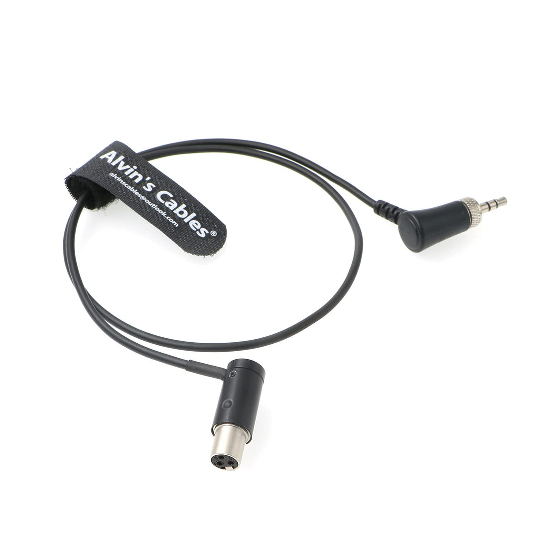 Low-Profile Audio-Kabel TA3F Mini-XLR 3-Pin Buchse auf Locking-3.5mm-TRS rechtwinklig für Sennheiser